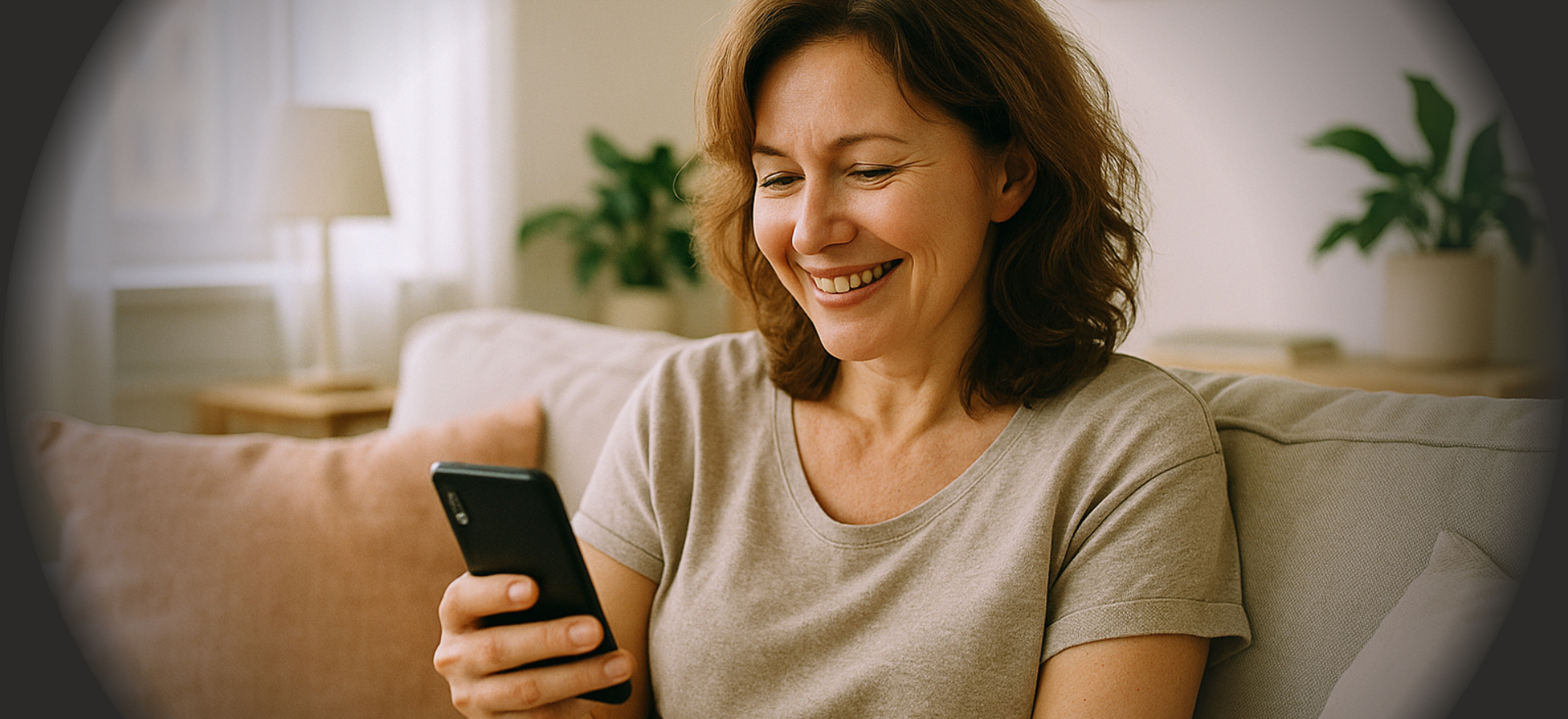 Женщина со смартфоном